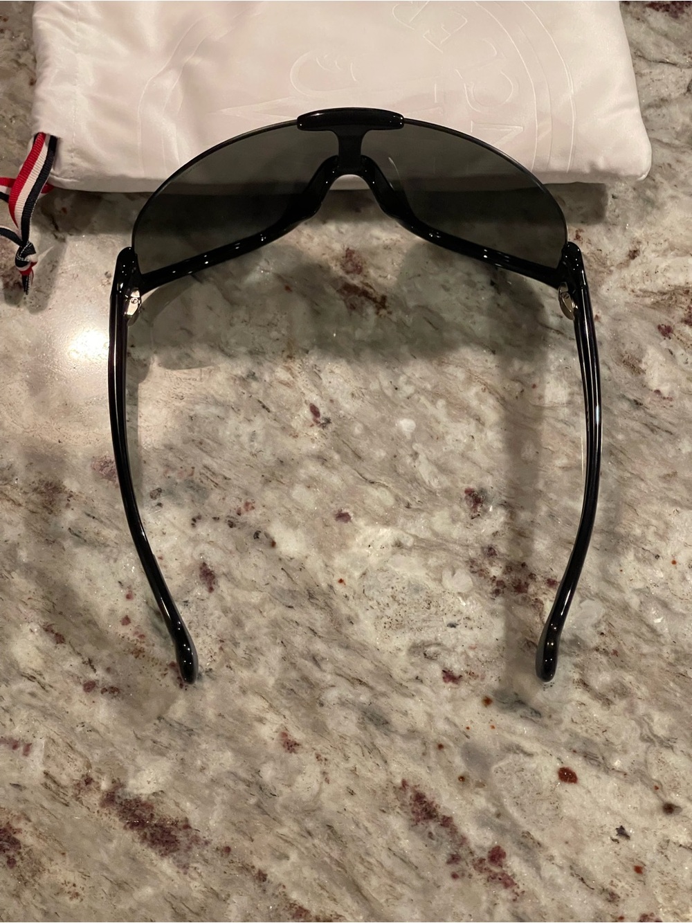 Moncler Black Shield-Style Sunglasses with Dark Smoke Lenses: ML0230-01A - Picture 12 of 15